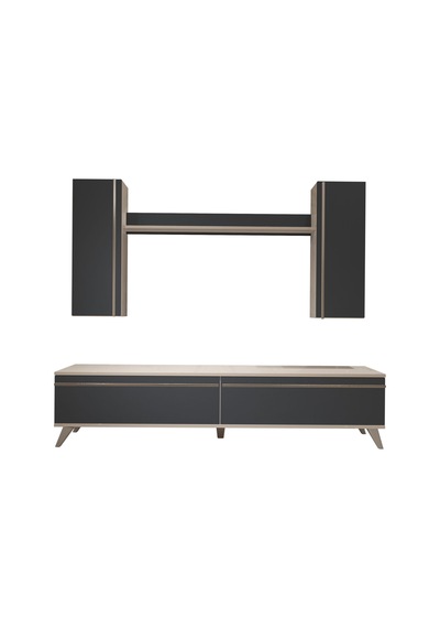 Decoraktiv Eko 5d Mdf Std Retro Tv Ünitesi Tv Sehpası - Beyaz Antrasit Beyaz - Antrasit Decoraktiv Eko 5d Mdf Std Retro Tv Ünitesi Tv Sehpası - Beyaz Antrasit Beyaz - Antrasit