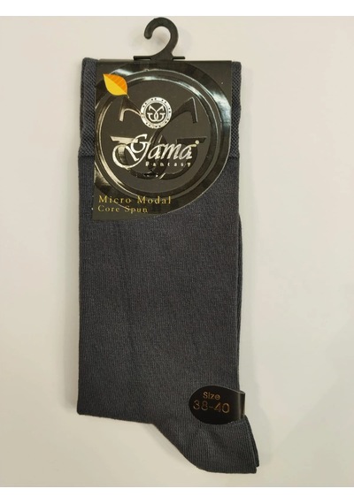 Kocabey Gama 915 Erkek Mikro Modal Core Spun Pamuk Çorap Koyu Gri