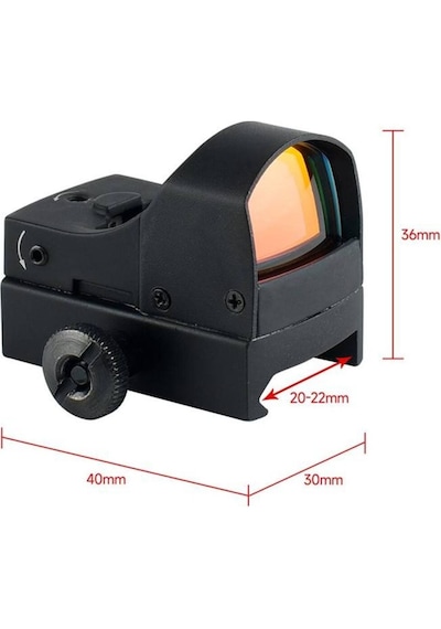 Taktikal Tfek Nişangah Hedefleme Reddot Sight Jh-600 - Profesyonel Reddot Hedefleyici Siyah