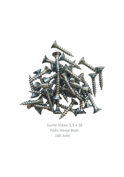 Sunta Vidası, 3,5 X 18 Mm, 100 Adet, Yhb Vida 3,5 x 18