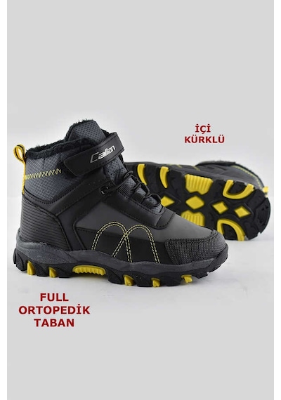Callion 918 Ortopedik Taban Çocuk Outdoor Bot Ayakkabı Bilekli Kü