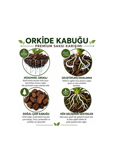 Zevli Premium 2 Litre Organik Orkide Toprağı%100 Doğal Çam Kabuğu Orkide Saksı Harcı Ve Yetiştirme Ortam 0