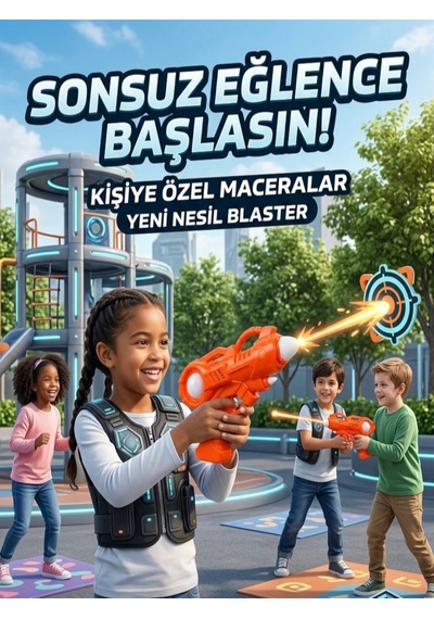 Işıklı Sesli Pilli Uzaylı Işın Tabancası - Renkli Modern 23cm Eğlenceli Oyuncak Tabanca