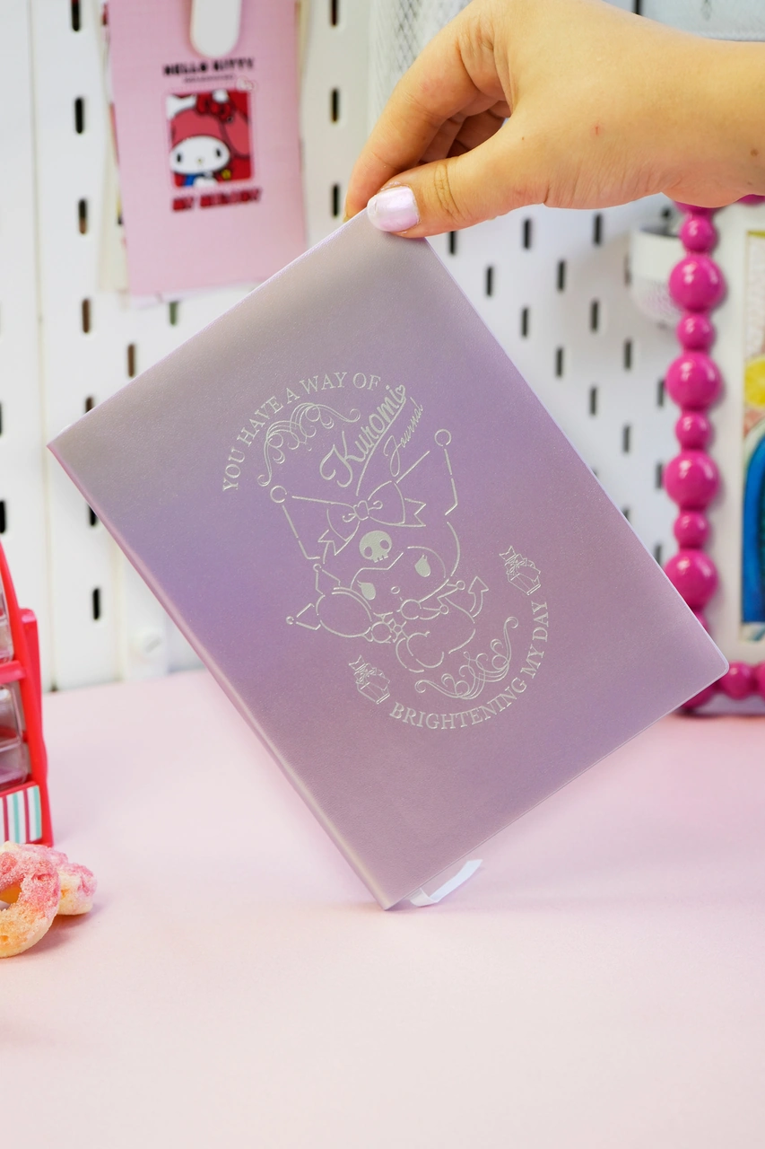 Kuromi Smyth Flexy Vegan Deri Defter 13x18 Cm, Çizgili, Koleksiyon Kapaklar Sedef