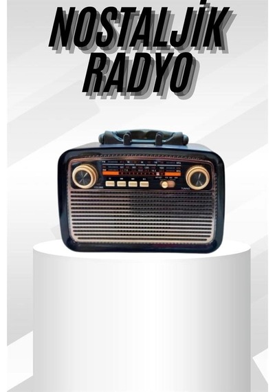 Müzik Kutusu Bluetooth Bağlantılı El Fenerli Nostaljik Tasarım Radyo 21641733