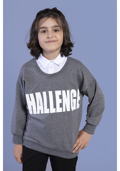 Toontoy Kids Toontoy Erkek Çocuk Baskılı Gömlek Yaka Sweatshirt Antrasit Melanj Toontoy Kids Toontoy Erkek Çocuk Baskılı Gömlek Yaka Sweatshirt Antrasit Melanj