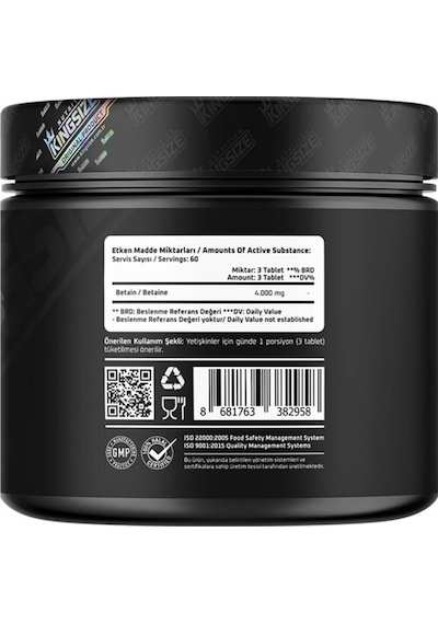 Kingsize Nutrition Betaine Anhydrous 180 Tablet