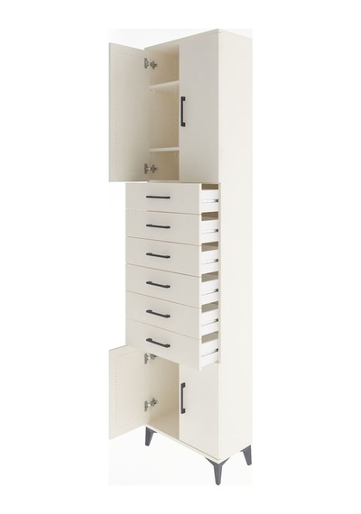 Arges Dolap 3 Raflı 6 Çekmeceli 4 Kapaklı 60x30x243 Aytaşı-ay... Aytaşı