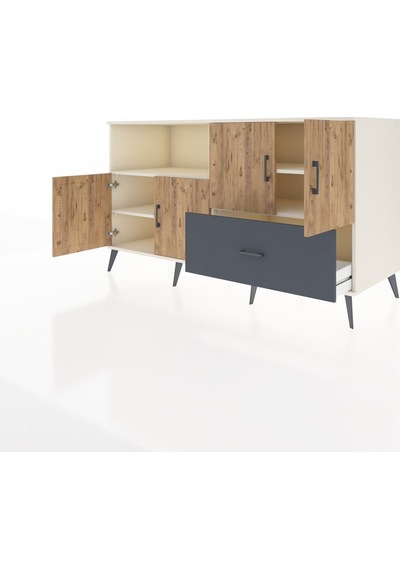 Kronos Konsol 4 Raflı Tek Çekmeceli 4 Kapaklı 176x59x99 Aytaşı-ça Aytaşı-çam/antrasit Kronos Konsol 4 Raflı Tek Çekmeceli 4 Kapaklı 176x59x99 Aytaşı-ça Aytaşı-çam/antrasit
