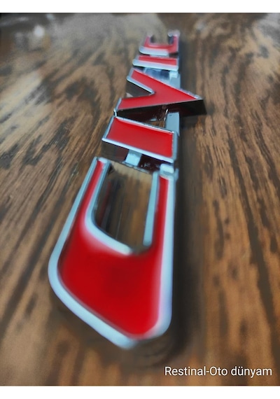 Honda Civic Uyumlu Kırmızı Bagaj Amblem Yazısı 3d Metal Logo 3m Bantlı Arka Yazı Civic Amblem Krom3m