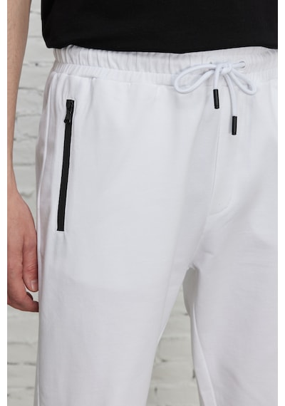 AC&Co / Altınyıldız Classics Erkek Standart Fit Normal Kesim Eşofman Altı Beyaz