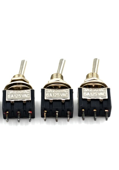 3 Adet Mini Toggle Switch 1-0 Metal Anahtar 3 Pin 12v-220v
