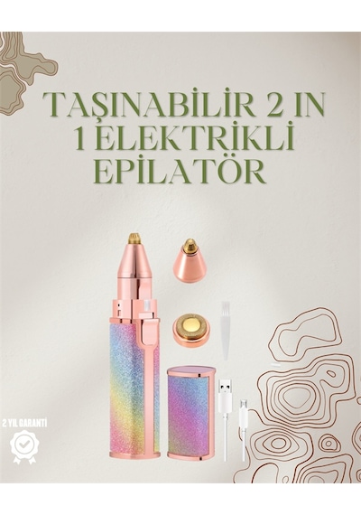 Lvsqvr Mini Elektrikli Epilatör Cihazı Usb Şarjlı, Acısız Yüz Ve Kaş Bakım Aleti