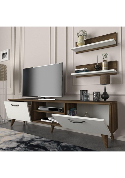 Dekorister Ayden Tv Ünitesi Ceviz-Beyaz
