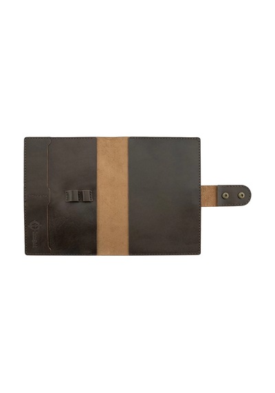 A5 Defter Ve Ajanda Kılıfı - %100 Tiesto Deri - Ko10002 - Koyu Kahverengi Koyu Kahverengi