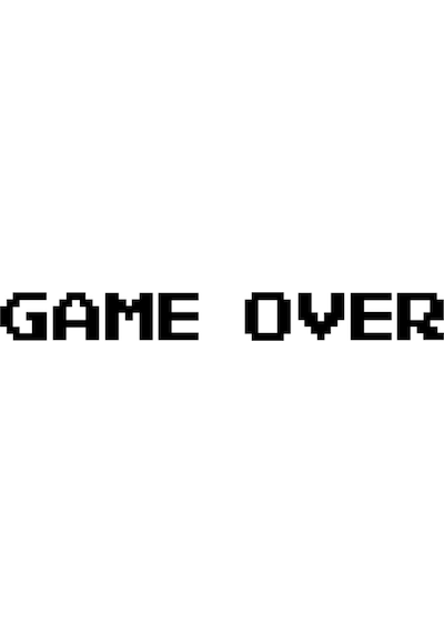 Game Over Sticker Oto Cam Sticker Siyah 30 X 3 Cm