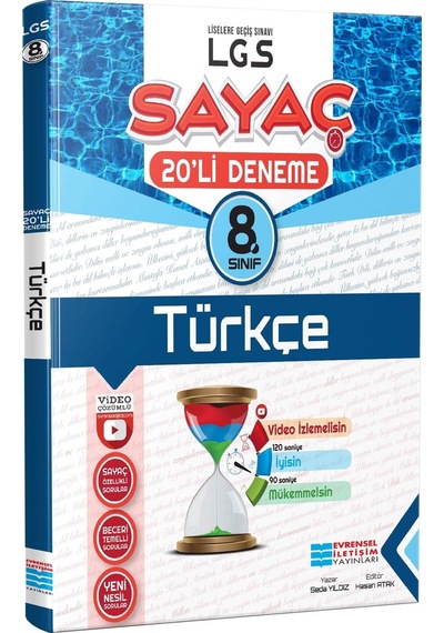 8.Sınıf Türkçe Video Çözümlü 20'li Deneme- Evrensel İletişim Yayınları