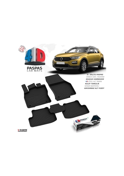 Vw T-roc 4d Havuzlu Havuzlu Paspas 2019 Üzeri A+ Kalite