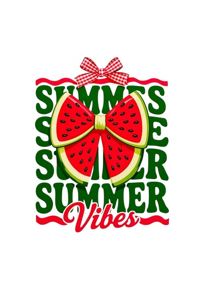 Summer Vibes Ütü İle Uygulanabilen Dtf Tekstil Baskı