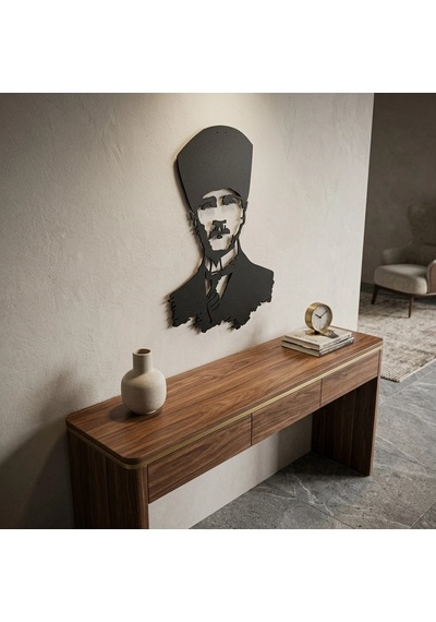 Atatürk Metal Tablo 2031 Siyah