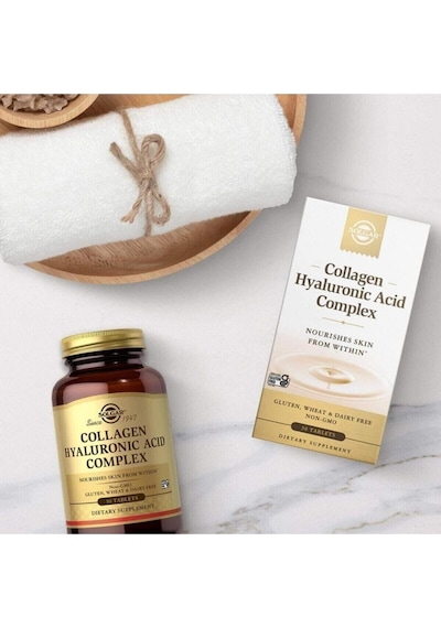 Solgar Hyaluronic Acid Collagen Complex 30 Tablet + Vitamin D3 1000ıu 100 Kapsül