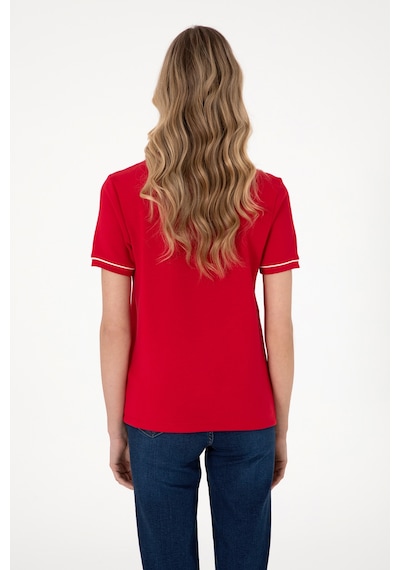 U.S. Polo Assn. Kadın Kırmızı Modal Karışımlı Bisiklet Yaka Tişört 50312942-VR030 U.S. Polo Assn. Kadın Kırmızı Modal Karışımlı Bisiklet Yaka Tişört 50312942-VR030