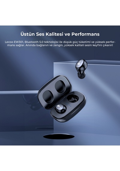 Lecoo EW301 Kablosuz Bluetooth 5.0 TWS Mikrofonlu Kulak İçi Kulaklık