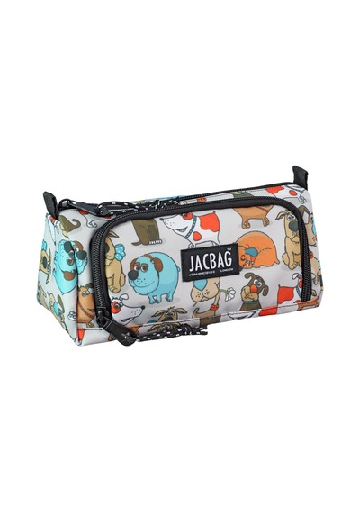 Jacbag Prime Xl-lastik Ayraçlı İki Bölmeli Kalem Kutusu Prime Xl-neşeli Patiler renkli
