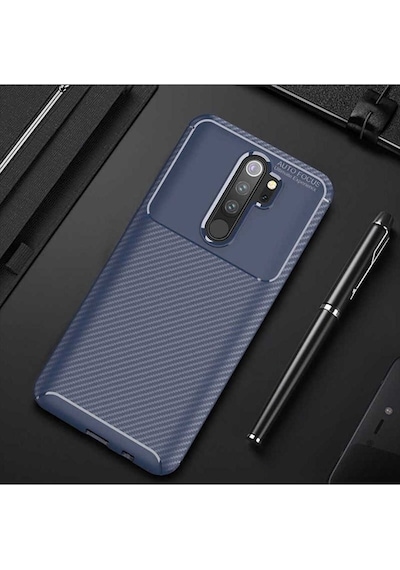 Xiaomi Redmi Note 8 Pro Kılıf Zore Negro Silikon Kapak Lacivert