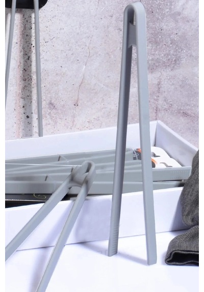 Silikon Tutacak Maşa 29 Cm-füme Silikon Gri