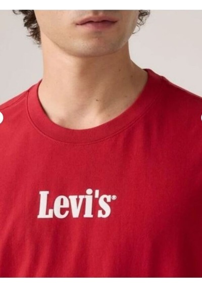 Levi's Erkek Bisiklet Yaka Kısa Kollu Kırmızı T-shirt - A20820363