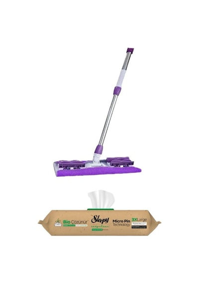Mop Easy Clean Mopa Uyumlu Yer Temizlik Havlusu 50 Yaprak Mop Seti