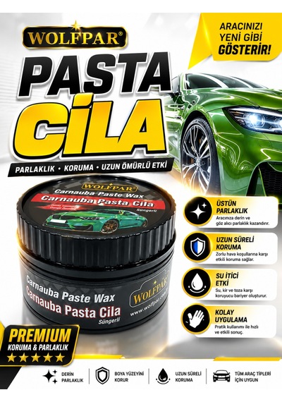 Carnauba Paste Wax Pasta Cila Süngerli