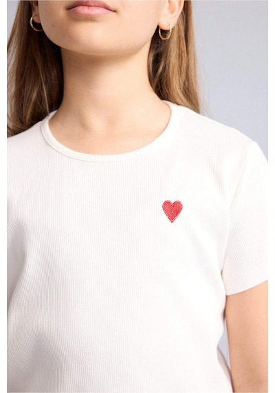 Defacto Regular Fıt Fitilli Kaşkorse Şort Tişört 2li Pijama Takımı Kız Çocuk H5705a826smer233 Ekru-er233