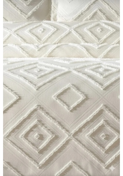 Iskandinav Ekru Tek Kişilik Yatak Örtüsü 180 X 235 Cm Ve 1 Adet Yastık