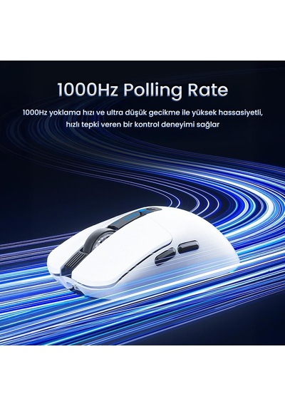 Sc590 Pro Paw3311 Sensör 20000 Dpı 1000hz Kablolu Ve Kablosuz Gaming Oyuncu Mouse Siyah