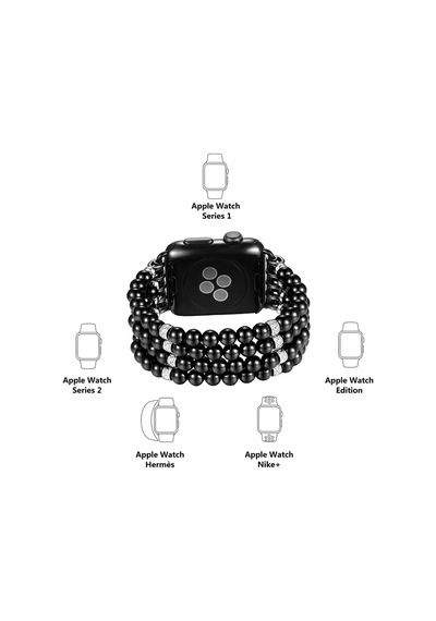 Ally Apple Uyumlu Watch 7-8 45mm 6-5-4 44mm Full Boncuk Taşlı Kordon Kayış 3-2-1 42mm- 5775