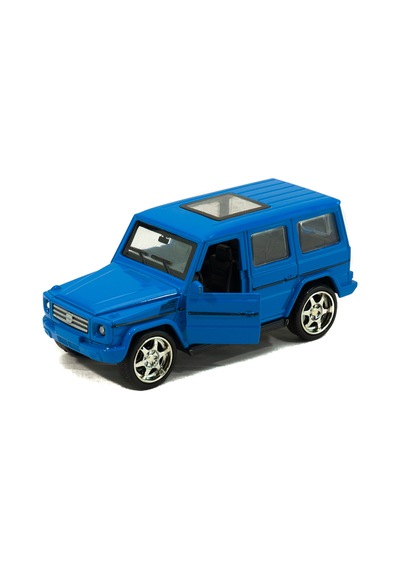 Metal Mercedes G63 Çek Bırak Model Araba Mavi 12 Cm