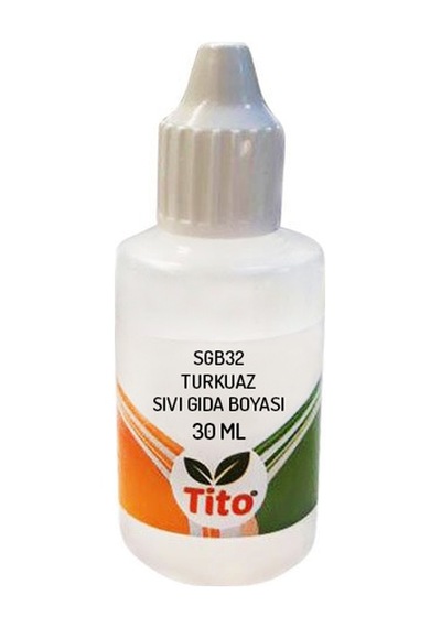 Turkuaz Gıda Renklendiricisi Sıvı Suda Çözünür 30 Ml