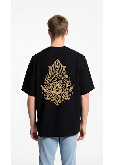 Ogc Lotus Oversize Unisex T-shirt Siyah