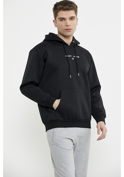 Sementa Oversize Kapüşonlu Sweatshirt - Siyah Siyah