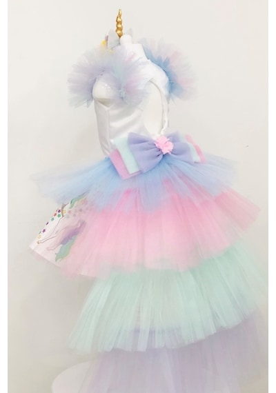 Unicorn Baskılı My Little Pony Kız Çocuk Doğum Günü Elbise&Kostüm Unicorn Baskılı My Little Pony Kız Çocuk Doğum Günü Elbise&Kostüm