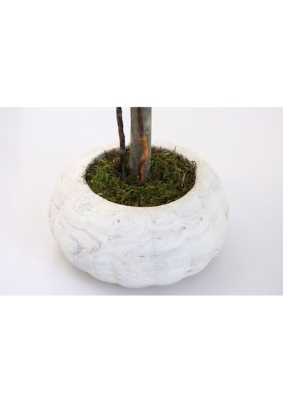 Yapay Çiçek Deposu Dekoratif Lüx Top Ağaç Çam Model 35x60 Cm Koyu Yeşil