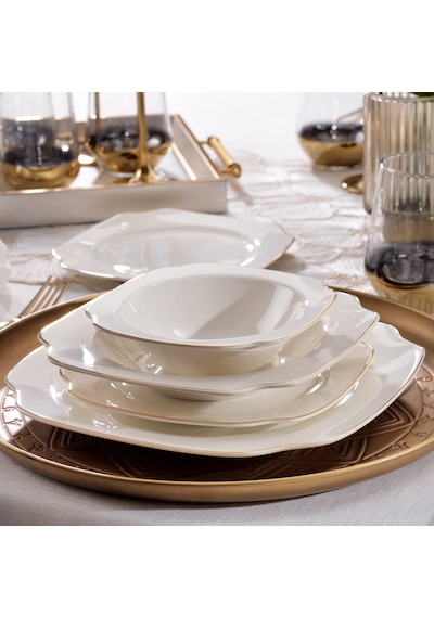 Schafer Royalty 24 Parça Yemek Takımı-gold
