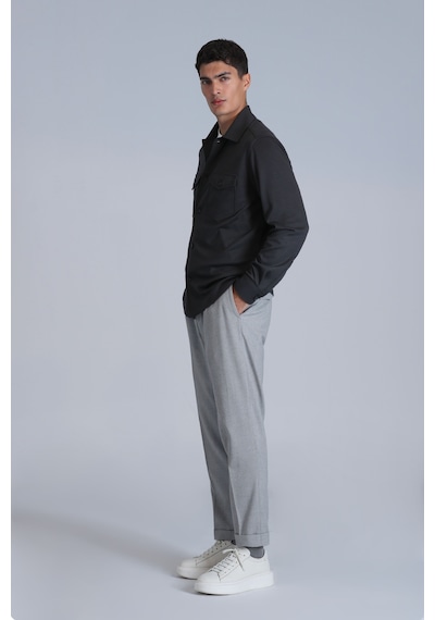 Lufian Cameron Erkek Basic Gömlek Slim Fit Haki Haki 112010655100630 Haki