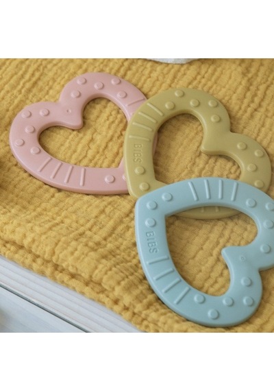 Bibs Baby Bitie Diş Kaşıyıcı Heart Mustard 3 Ay + Çok Renkli
