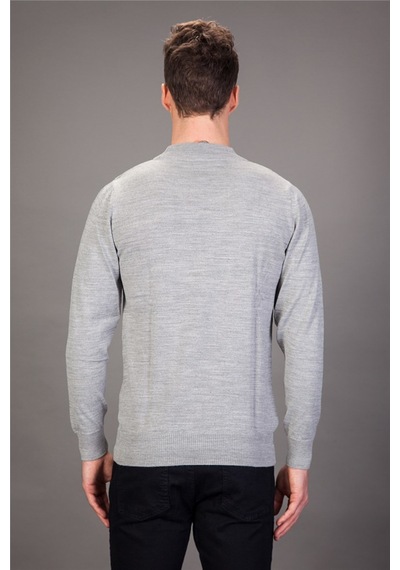 Tudors Slim Fit Dar Kesim Yarım Balıkçı Yaka Düz Erkek Kazak-13640 Gri Tudors Slim Fit Dar Kesim Yarım Balıkçı Yaka Düz Erkek Kazak-13640 Gri