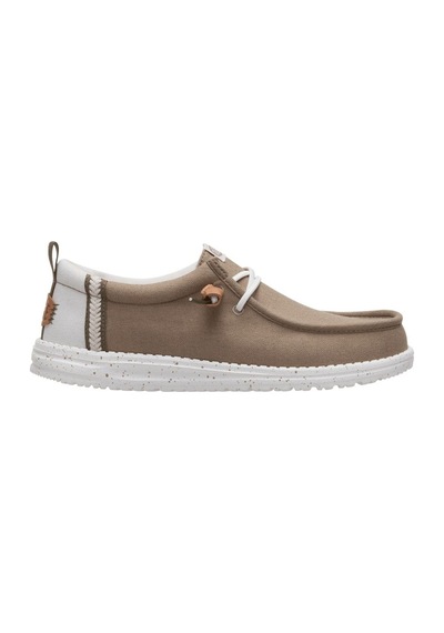 Hey Dude Wally Craft Linen Erkek Günlük Ayakkabı-33141 Kahverengi-gümüş