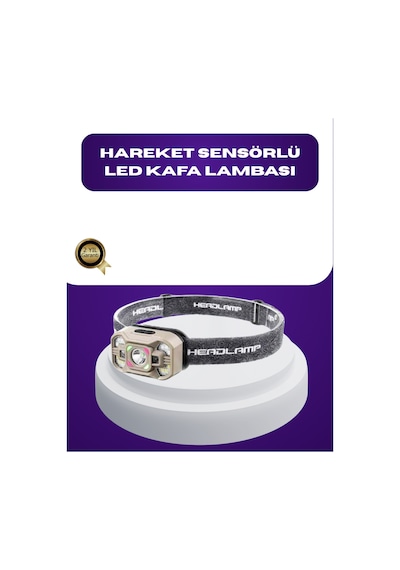 Wave Sensörlü Led Kafa Lambası Şarjlı Ayarlanabilir Işık