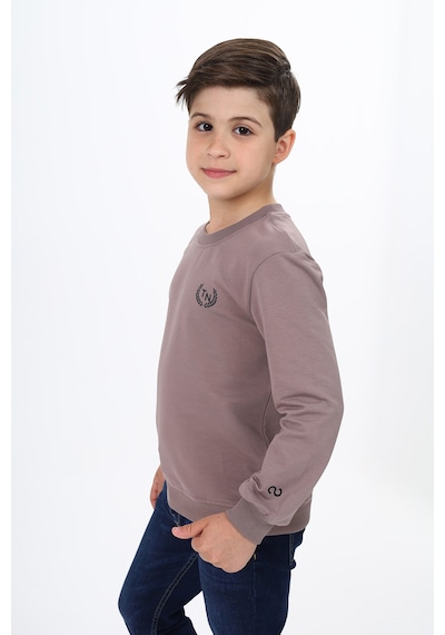 Toontoy Erkek Çocuk Baskılı Sweatshirt Acı Kahverengi
